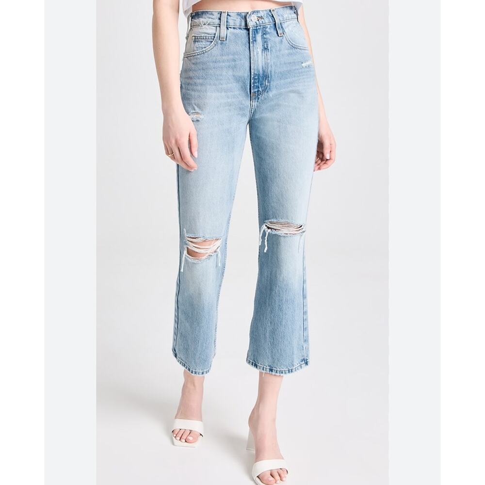 FRAME Le High N Tight Crop Mini Bootcut Jeans Sz 30 Ankle Capri Light Wash - Picture 2 of 8